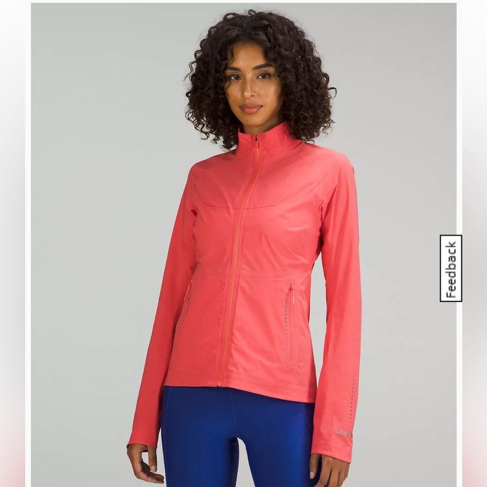 NWT Lululemon Windbreaker Pale Raspberry Size 10 waterproof